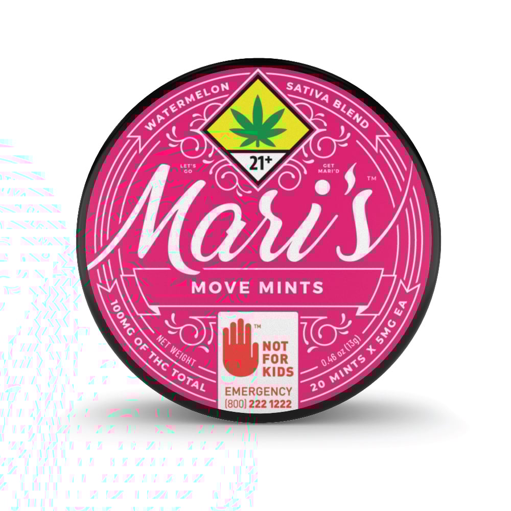 Mari's Mints Watermelon [20pk] (100mg) - Craft Cannabis Dispensary